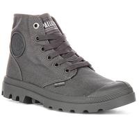 Palladium Mono Cromo Vegan Comfort con Lacci Uomo Stivale IN Grigio Scuro UK 3 -