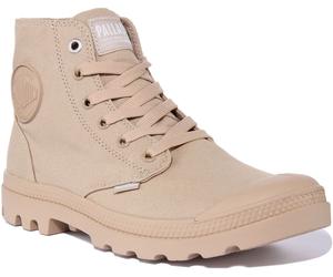 Palladium Monochrome Mid Top City Walk Canvas Ankle Boot Sand EU 36-46