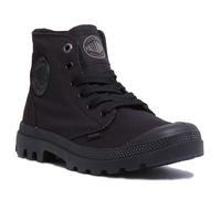 PALLADIUM Monocromatico Top Città Passeggiata Tela Stivali da Donna IN Nero Mono