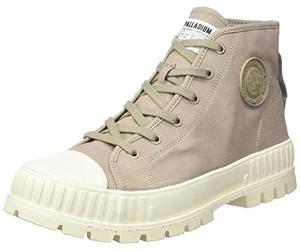 Palladium Pallashock Mid Org, Stivali Sneaker Unisex - Adulto, Grigio, 36 EU