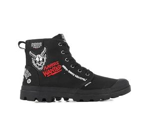 Palladium Pampa Hellfire, Ankle Boot, all Black, 35 EU