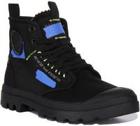 PALLADIUM Pampa Hi Re-Craft Riciclato Vegano Caviglia Uomo Stivale Blu Nero UK 4