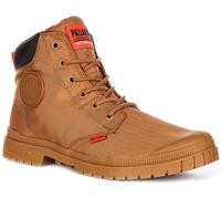 PALLADIUM Pampa Polsino Nylon Impermeabile con Lacci Stivali Uomo Cachi Marrone