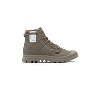 PALLADIUM Pampa Re Trapuntato per Vegani Tela Caviglia Stivali Uomo Nero UK 4 -