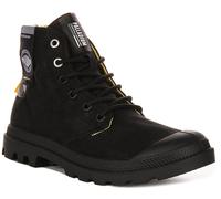 PALLADIUM Pampa Surplus Revive Cotone Caviglia Donna Stivale Nero IN EU 37-47