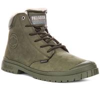 Palladium SP20 Polsino Lth Impermeabile con Lacci Uomo Stivali IN Oliva EU 41-46