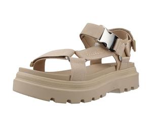 Palladium Women's Pallacruise Strap Sneaker, Beige, 5 UK