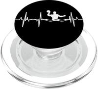 Pallanuoto Battito cardiaco Linea del cuore PopSockets PopGrip per MagSafe