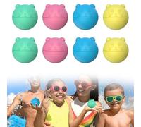 Pallanuoto D'acqua Riutilizzabili, 8 Pezzi Bombe D'acqua a Riempimento Rapido, Ideali Per l'estate, Piscina, Spiaggia, Giardino, Attività All'aperto e Feste