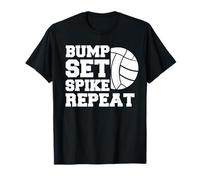 Pallavolo Bump Set Spike Repeat Beach Volley Player Maglietta