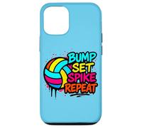 Pallavolo Bump Set Spike Repeat Bold Grunge Design Custodia per iPhone 12/12 Pro