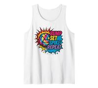 Pallavolo Bump Set Spike Repeat Colorful Action Art Canotta