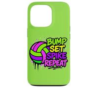 Pallavolo Bump Set Spike Repeat Colorful Graffiti Art Custodia per iPhone 13 Pro