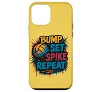 Pallavolo Bump Set Spike Repeat Distressed Graphic Custodia per iPhone 12 mini