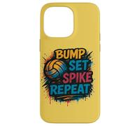 Pallavolo Bump Set Spike Repeat Distressed Graphic Custodia per iPhone 14 Pro Max