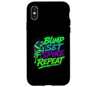 Pallavolo Colore Splash Bump Set Spike Repeat Vibes Custodia per iPhone X/XS