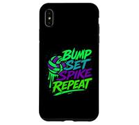 Pallavolo Colore Splash Bump Set Spike Repeat Vibes Custodia per iPhone XS Max