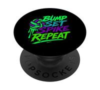 Pallavolo Colore Splash Bump Set Spike Repeat Vibes PopSockets PopGrip Adesivo
