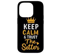 Pallavolo Keep Calm And Trust The Setter Giocatore Pallavolo Custodia per iPhone 14 Pro
