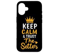 Pallavolo Keep Calm And Trust The Setter Giocatore Pallavolo Custodia per iPhone 16