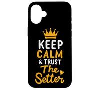 Pallavolo Keep Calm And Trust The Setter Giocatore Pallavolo Custodia per iPhone 16 Plus