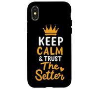 Pallavolo Keep Calm And Trust The Setter Giocatore Pallavolo Custodia per iPhone X/XS