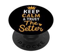 Pallavolo Keep Calm And Trust The Setter Giocatore Pallavolo PopSockets PopGrip Adesivo