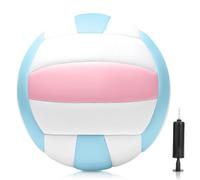 Pallavolo, misura ufficiale 5, set da pallavolo, pallavolo, palla morbida, per interni ed esterni, morbida palla da pallavolo con gonfiatore per interni ed esterni, per allenamento e spiaggia