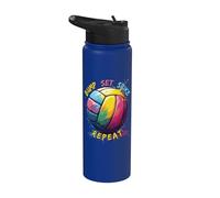 Pallavolo per ragazze adolescenti e donne | Bump Set Spike Repeat Stainless Steel Insulated Water Bottle