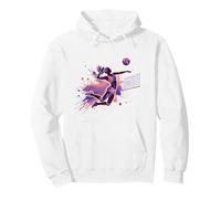 Pallavolo Ragazza Donna Beach Volley Rosa Felpa con Cappuccio
