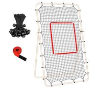 Pallavolo Rebounder Net - 84 inch Professional Practice Equipment | Poliestere Skill Improvement Trainer - Heavy-Duty Return Net with Elastic Cords & Target Circles