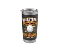 Pallavolo Servire Con Scopo Giocatore Grafica Bicchiere termico in acciaio inox doppia parete