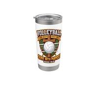 Pallavolo Servire Con Scopo Giocatore Grafica Bicchiere termico in acciaio inox doppia parete