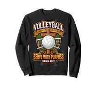 Pallavolo Servire con Scopo Giocatore Grafica Felpa