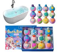 Palle da bagno di schiuma | 12 pezzi colorati e delicati bagni di schiuma | come piccoli regali | per tutta la famiglia, gli amici e le ragazze