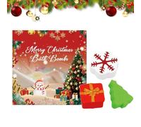 Palle da bagno natalizie per bambini 3 Pezzi Festivi Rilassanti con Albero | Giocattoli e Riempitivi per Cesto Regalo per Adolescenti, Famiglia, , Bambini, Ragazzi, Ragazze e F
