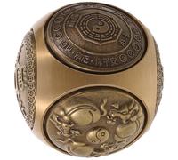 Palle da Esercizio Manuale in Ottone Oro, Set Pesato da 2 Sfere | Allenamento Coordinazione e Presa, Finitura Liscia Portatile, Stile Vintage Feng Shui