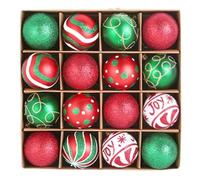 Palle Decorazioni Per Albero Di Natale | Set Di 16 Pezzi Palline Ornamenti Albero Di Natale,Decorazioni Stagionali Per Finestre Uffici Dormitori Pareti Anno Nuovo
