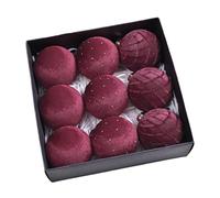 Palle di Natale in velluto, elegante ciondolo, 8 cm-9pc, ornamenti per le vacanze sugli alberi, palline festose appesibili a ciondolo, arredamento squisito, per casa, festa, raccolta