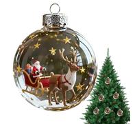Palle Di Natale - Ornamenti Da 3,15 Pollici | Decorazioni Da Appendere In ABS: Pendenti Trasparenti Infrangibili Che Offrono Decorazioni Invernali Eleganti E Durevoli Per Matrimoni, Compleanni, Case,