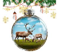 Palle Di Natale - Ornamenti Da 3,15 Pollici | Decorazioni Da Appendere In ABS: Pendenti Trasparenti Infrangibili Che Offrono Decorazioni Invernali Eleganti E Durevoli Per Matrimoni, Compleanni, Case,