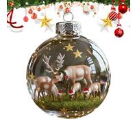 Palle Di Natale - Ornamenti Da 3,15 Pollici | Decorazioni Da Appendere In ABS: Pendenti Trasparenti Infrangibili Che Offrono Decorazioni Invernali Eleganti E Durevoli Per Matrimoni, Compleanni, Case,