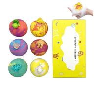 Palle Effervescenti per Doccia - Set da 6 Pezzi a Tema Animali con Interna - Set di da Bagno e Giochi per Bambini,per Bambini Ragazzi Ragazze, Idee Regalo per Viaggi Piscina Spiaggia