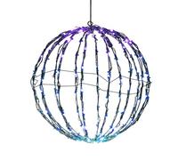 Palle luminose a LED di Natale | delle luci del percorso | Display illuminato pieghevole, eleganti palline illuminate a cornice per l'arredamento delle vacanze di Halloween