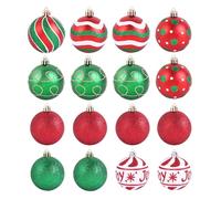 Palle Natalizie | Set Di 16 Pezzi Palline Ornamenti Albero Di Natale | Decorazioni Stagionali Per Finestre Uffici Dormitori Pareti Anno Nuovo