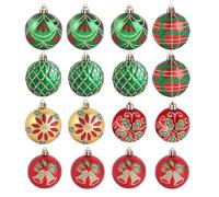 Palle Per Albero Di Natale - Set Di 16 Palle Natalizie,Decorazioni Stagionali Per Finestre Uffici Dormitori Pareti Anno Nuovo