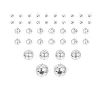 Palle Specchio da Discoteca in Vetro 40 Pezzi Argento