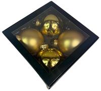 Palle Vetro Combi Mm 100 Pz 4 Oro Opaco Decorazione Albero Natale Addobbi