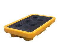 Pallet a Prova di fuoriuscita per Serbatoi - Piattaforme modulari impilabili per Il Controllo delle fuoriuscite, Pallet industriali in plastica a Prova di fuoriuscita per Magazzini, soluzion