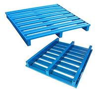Pallet d'acciaio resistenti di racking del ferro dei pallet del carrello elevatore per colore dinamico a prova di umidità del blu del carico 1x1.2m del metallo del magazzino di logistica 3000lb